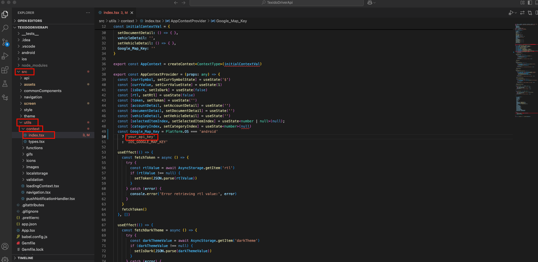 Google Maps API Key Example